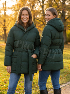 Nouvelle conception 2026 : Manteau d'hiver rembourré à capuche, coupe-vent, avec ceinture, en duvet de canard, chaud, manches longues, respirant, doudoune - Product Image 5