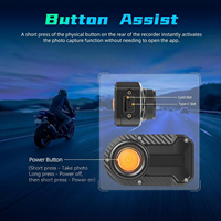 Caméra de tableau de bord pour moto 1080P WiFi, enregistreur mini sans écran, caméra frontale étanche IP66, grand angle, enregistrement en boucle, contrôle par application