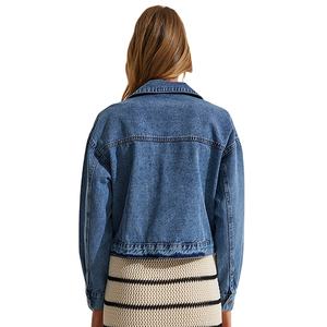 เสื้อแจ็คเก็ตผู้หญิงทรงปกติ ผ้าฝ้ายยืด 100% ดีไซน์สั่งทำพิเศษ ลดราคาจากโรงงาน มีกระเป๋าหลายช่อง - Product Image 3