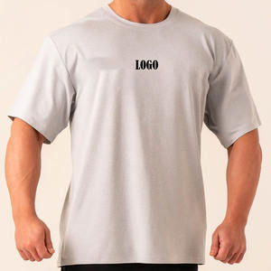 Camiseta holgada en blanco de alta calidad personalizada, ropa de calle, camiseta para hombre hecha de algodón puro, camiseta para hombre de 240g - Product Image 1