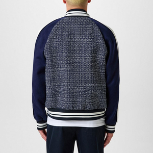 แจ็กเก็ตเลตเตอร์แมนสำหรับผู้ชายแจ็คเก็ตเบสบอลปักลายตัวอักษรตัวแทนมหาวิทยาลัย - Product Image 2