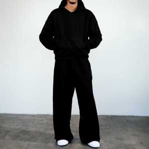 ชุดวอร์มสองชิ้นสำหรับผู้ชายชุดวิ่งออกกำลังกายผ้าฟลีซผ้าฝ้าย100% 500น้ำหนักมากโลโก้ออกแบบได้ตามต้องการ - Product Image 3