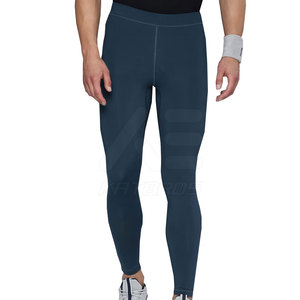 <b>Men</b> Mid Waist Full Length <b>Yoga</b> Leggings Solid Color Seamless Spandex Polyester Quick Dry Breathable Elastic Waist <b>Pants</b> - Product Image 2