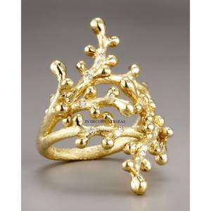 Anneaux de serviette de mariage luxueux de haute qualité en aluminium coulé plaqué or de conception élégante provenant d'Inde - Product Image 1