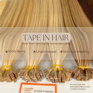 Extensiones de cabello Remy humano vietnamita virgen 100% superventas, cinta barata en cabello crudo sin procesar - Product Image 2