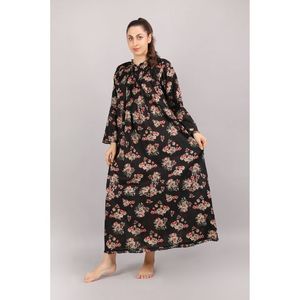 ชุดนอนผ้าฝ้ายแขนยาวสำหรับผู้หญิงชุดเดรสสำหรับใส่กลางคืนสวมใส่สบายเหมาะสำหรับทุกฤดู - Product Image 3