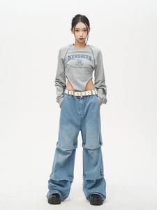 Pantalon en jean pour homme à impression personnalisée, coton de haute qualité, lavage clair, ample, taille plus, pantalon en jean pour homme - Product Image 3