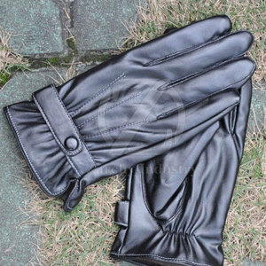 Fashionable Leather <b>Driver</b> <b>Gloves</b> with Adjustable Wrist Strap & Non-Slip All Seasons Factory Wholesale - Product Image 4