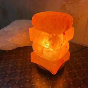 โคมไฟหินเกลือสีชมพูทรงหอคอย งานแฮนด์เมด สำหรับตกแต่งบ้านและสำนักงาน ให้แสงบรรยากาศผ่อนคลาย - Product Image 5