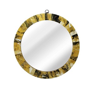 Miroir mural en corne ronde fait main Accent décoratif de luxe pour la décoration de la maison et de l'hôtel au meilleur prix - Product Image 1