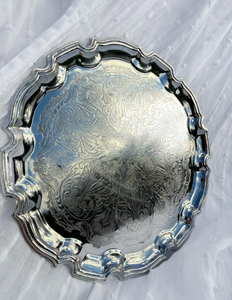 Bandejas Redondas Vintage de Acero Inoxidable de Lujo para Bodas, Decoración del Hogar y la Cocina, Brillantes, Pulimentadas, Duraderas y Modernas - Product Image 3