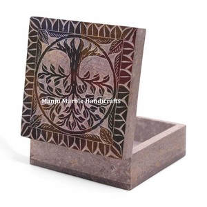 Caja tallada de esteatita de diseño Premium hecha a mano, limpia y fina, Natural, con uso artístico de primera clase para artículos de caja de almacenamiento de joyas - Product Image 4