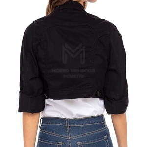 แจ็คเก็ตยีนส์ตัวสั้นขนาดใหญ่พิเศษของผู้ผลิตปากีสถานพร้อมดีไซน์ตามสั่งพิมพ์ผ้าฝ้ายระบายอากาศบรรจุสำเร็จรูป - Product Image 2