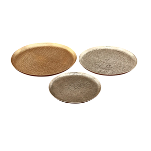 Plateau rond décoratif en métal Design de luxe Tailles personnalisées Table basse Plateau de service alimentaire pour cadeau à la maison et décoration intérieure - Product Image 1