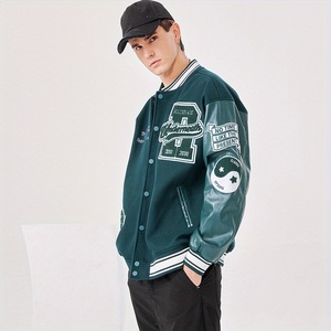 Chaqueta Varsity de Satén con Logotipo Personalizado, Talla Grande para Hombre, Estilo Urbano, con Capucha, Impermeable, Reversible, con Revestimiento de Tela de Lona - Product Image 4