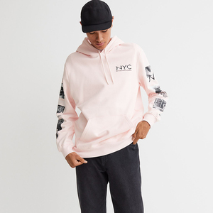 Sudadera con capucha de hombre de algodón puro de alta calidad Ropa deportiva sudaderas con capucha de impresión personalizada - Product Image 4