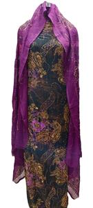 Conjunto de 3 Piezas de Ropa Tradicional Somalí Dirac para Mujer, Ecológica y de Lujo, con Estampado Floral, Algodón, Spandex, Encaje y Cinta, Mangas Largas - Product Image 4