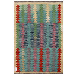 Tapis Kilim d'Afghanistan Maimana 125 X 84 cm Produit à suspendre au mur - Product Image 1