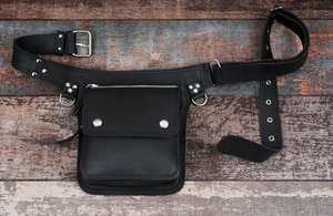 Sac banane en cuir épaule bandoulière Messenger sacs cuisse jambe hanche étui sac à main pochette Steampunk taille sac LWB-0127 - Product Image 2