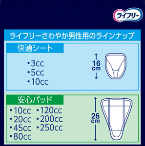 Almohadillas de orina para adultos para hombres pañal ultrafino Lifely piezas de protección contra fugas 32 paquetes 3cc productos de higiene Japón - Product Image 2