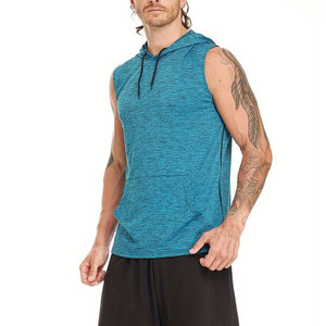 Sudadera con capucha de gimnasio para hombre sin mangas con diseño OEM personalizado de la mejor calidad Estilo Jersey MOQ bajo con cuello con capucha Precio barato con servicio - Product Image 2