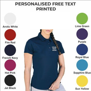 เสื้อโปโลผู้หญิงผ้าฝ้าย100% ทรงสลิมฟิตลำลองลายแถบยาว - Product Image 4