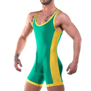 New High Quality Wholesale Wrestling Uniform Tops <b>for</b> <b>Men</b> Knitted Breathable Fabric Customizable Colors & Logo - Product Image 4