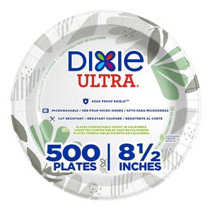 Platos de Papel Resistentes Dixie Ultra Pathways Botanical de 8.5 Pulgadas, 125 por Paquete, 4 Paquetes por Caja, 500 Platos (SXP9PATH) - Product Image 2