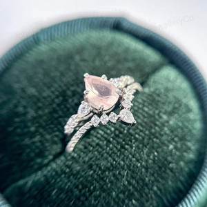 Quartz Rose Naturel Pierre 925 Sterling Argent Classique Design À La Mode Bague Femmes Anniversaire Anniversaire Cadeaux En Gros En Vrac - Product Image 3