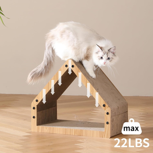 Casa rascadora para gatos, diseño de cartón acogedor, segura para gatitos, ecológica, 16,14 en superficie biselada - Product Image 3
