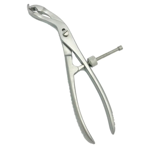 Fórceps de sujeción de huesos Autorretención 7,5 "(19CM) 1 mandíbula dentada en ángulo con instrumentos ortopédicos de bloqueo - Product Image 3