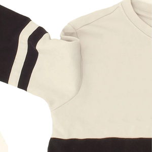 Sweat-shirt d'hiver à col rond, panneau coupé et cousu, couleur contrastée, 100% coton, polaire 370 g/m², sweat-shirt unisexe streetwear pour homme - Product Image 3