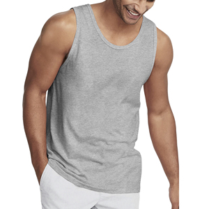 เสื้อกล้ามออกแบบเองสําหรับผู้ชายผ้าฝ้าย 100% ผู้ผลิตอินเดีย OEM ธรรมดาพิมพ์ Sandos ยิมสวมใส่สีที่กําหนดเองออกแบบโลโก้ - Product Image 1