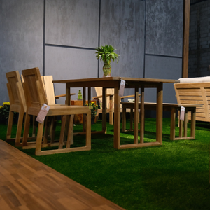 Table à manger carrée en bois massif Design minimaliste écologique pour une utilisation en intérieur - Product Image 5