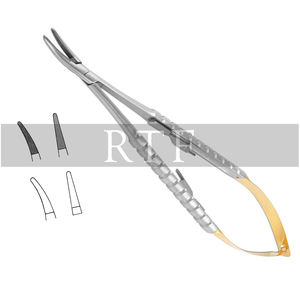 Porte-aiguille Barraquer léger avec poignée ronde sans serrure Base d'instrument chirurgical - Product Image 4