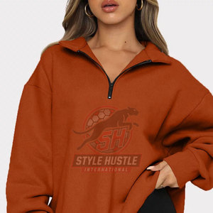 Sudaderas de media cremallera para mujer de alta calidad, estilo urbano, a la moda y oversize - Product Image 5