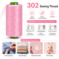 Benang Jahit Poliester 302 Laris Manis 13g Gulungan Kecil 50 Warna Tersedia Benang Kuat Tahan Lama untuk Jahit Rumah & DIY