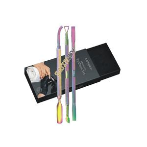 Juego de 3 Piezas de Empujadores de Cutículas de Acero Inoxidable de Calidad Profesional para Salón, Doble Punta, para Manicura y Podología - Product Image 6