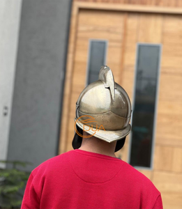 Casque corinthien spartiate authentique, finition antique, armure de guerrier grec antique pour collectionneurs, reconstitution historique, exposition - Product Image 4