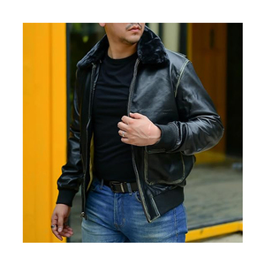 Best Price Comfortable Adjustable Mens Bomber Jacket Newest Stylish Mens Bomber Jacket Leather Jacket - Product Image 2