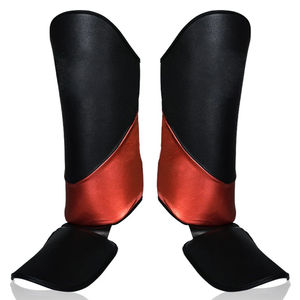 Espinillera de Cuero Real para Hombre y Mujer, Protector de Espinillera de Cuero Real, Ligero y Duradero, Entrenamiento de MMA, Kickboxing, Material Impermeable de PU EVA para Adultos - Product Image 2