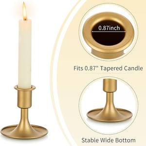 Black & <b>Gold</b> Taper Set of 2 <b>Christmas</b> Candlestick Holder Cheapest Price For Festivals <b>Decoration</b> And Gifting of Other Occasion - Product Image 4