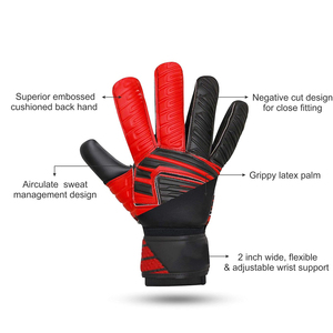 Gants de gardien de but professionnels de haute qualité grande taille paume en latex durable réglable poignée de protection respirante antidérapante - Product Image 4