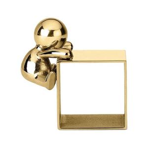 Anillo de acero inoxidable con forma de hoja de palma blanca, elegante, para fiesta, hotel, redonda servilleta de calidad Premium, para boda - Product Image 3