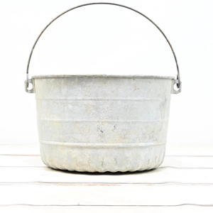 Jardinière galvanisée classique personnalisée à l'antique pour la maison, le jardin et la décoration Jardinière de sol en seau en métal galvanisé - Product Image 1