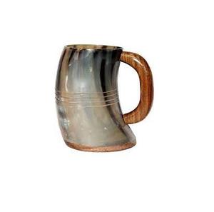 Chope à bière médiévale authentique Tasse à corne de Viking faite à la main classique parfaite avec finition polie miroir Meilleure qualité - Product Image 4
