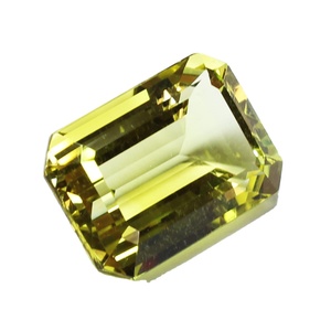 Piedra preciosa suelta de corte Octágono facetado Natural Certificado de cuarzo limón 100% de la mejor calidad para uso en joyería venta al por mayor - Product Image 1