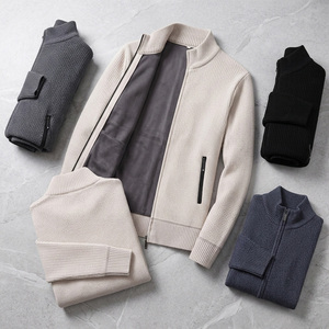 Veste polaire zippée pour homme, tissu doux au toucher, chaude, légère, décontractée, anti-boulochage, élégante, directement de l'usine - Product Image 3