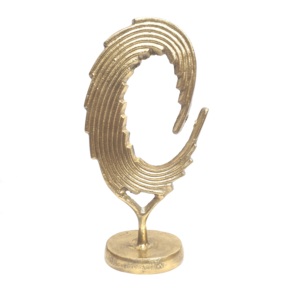 Customized Aluminum Table Sculpture With Brass Antique Finishing and <b>Black</b> Base ( Set of Two ) - Product Image 3
