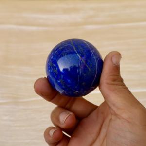 Lapis Lazuli Sphere Afghanistan Deep Royal Blue Crystal Ball Handmade Collection - Product Image 3